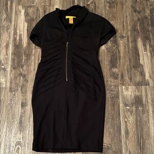 Catherine Malandrino Black Midi Dress with Zipper